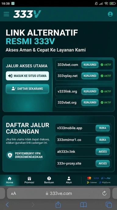 Tampilan link alternatif 333v