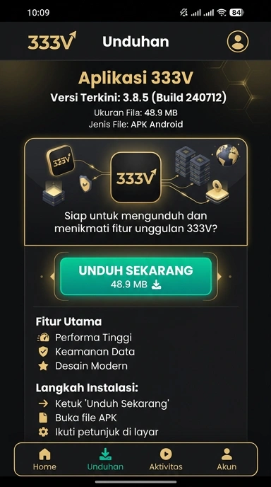 Tampilan halaman APK 333v