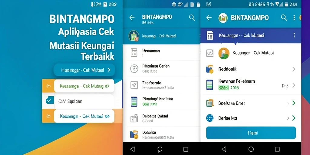 Antarmuka aplikasi BINTANGMPO menampilkan ringkasan mutasi keuangan yang jelas.