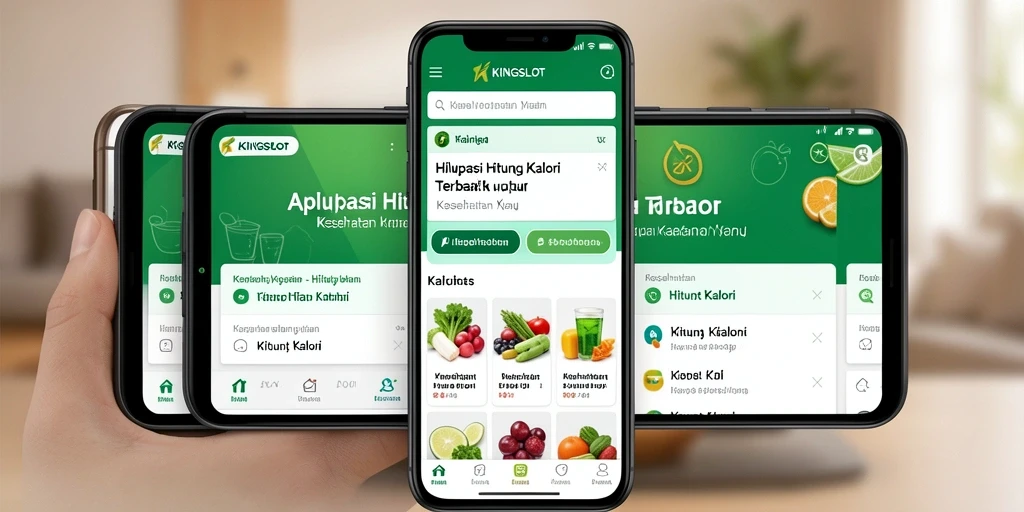 Tampilan antarmuka KINGSLOT yang informatif dan mudah digunakan untuk menghitung kalori.