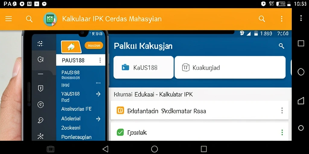 Antarmuka aplikasi PAUS188 yang sederhana dan berfungsi untuk kalkulasi IPK.